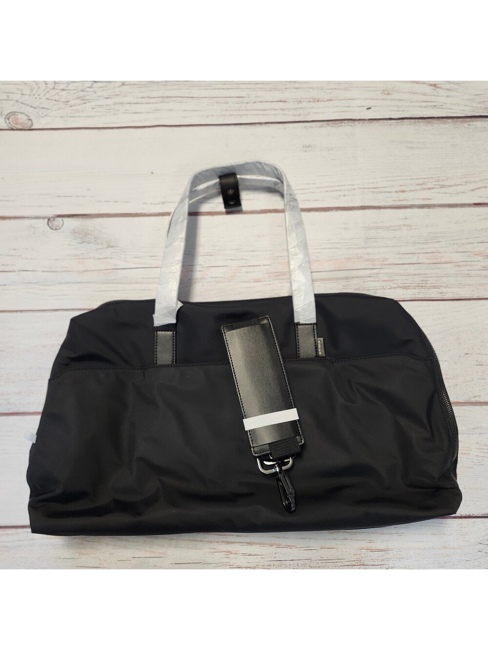 Away The Everywhere Weekender Black Nylon Tote Bag with Black Handles NWT